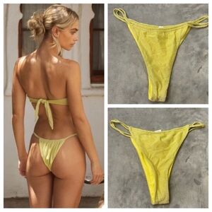 New! Montce brasil bikini bottom limon sparkle cheeky thong 24401